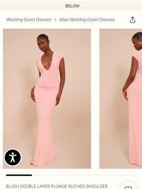 PrettyLittleThing Pink Plunge Maxi Dress